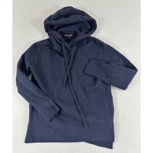 Banana Republic Italian Yarn Blue Hoodie Women’s Small Cozy Winter Knit